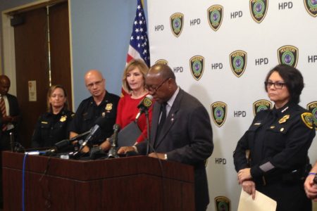 Houston Mayor Sylvester Turner announces the results of an investigation by the Houston Police Department about the sale of Kush on the city.