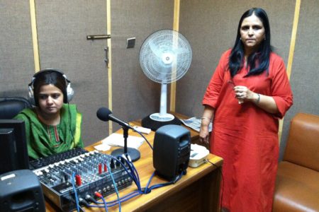 Uks radio producer Nida Naeem and director Tasneem Ahmar.