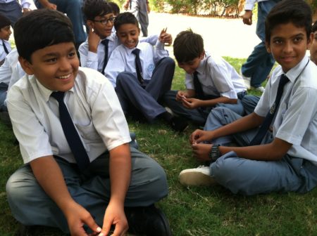 Sixth grade boys from a Catholic private school on a recent field trip to a museum in Karachi. They were there to learn more about the founder of Pakistan, Muhammad Ali Jinnah.