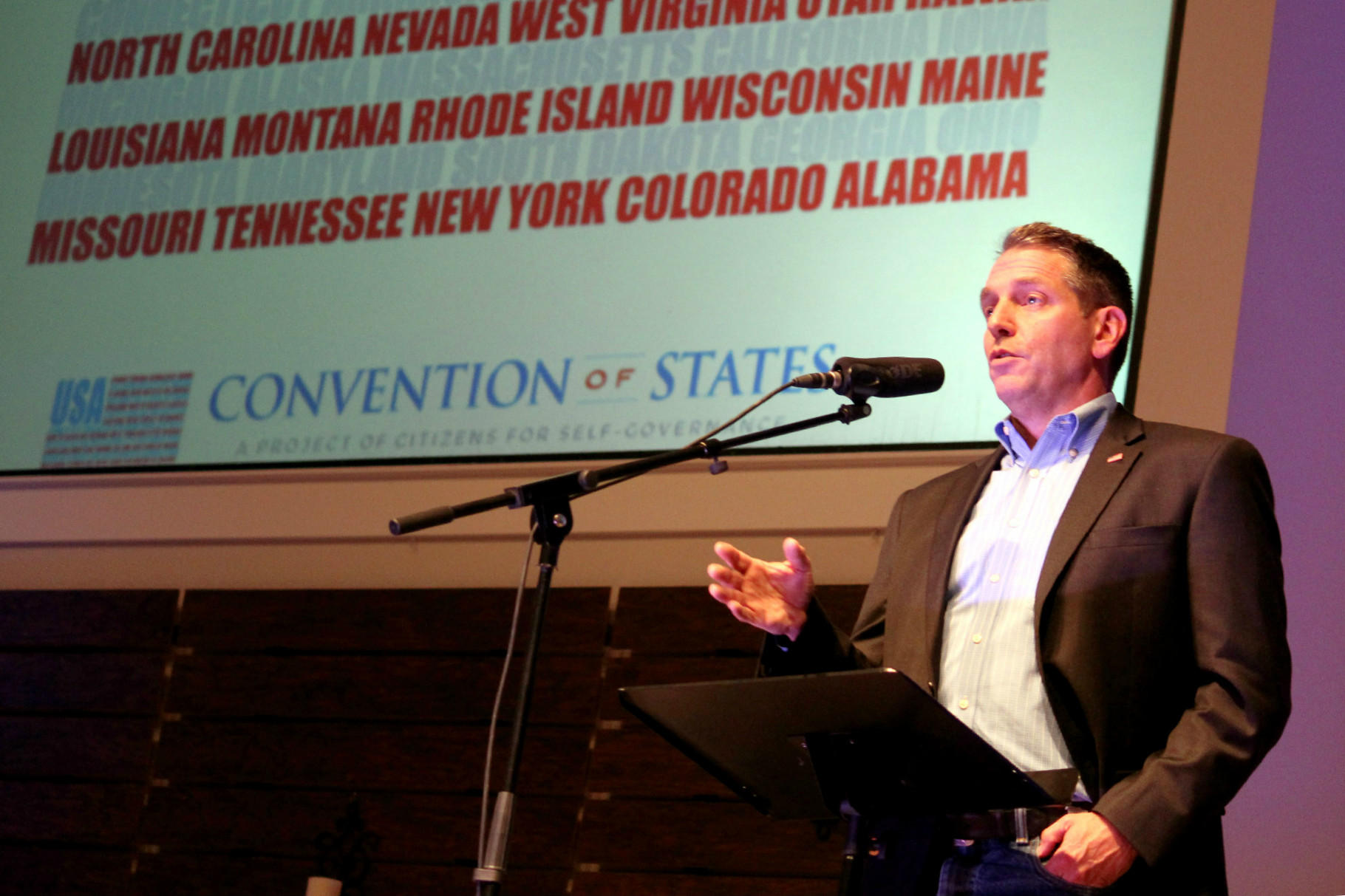 Mark Meckler, who co-founded the Convention of States project, told a crowd in Fort Worth that the only way to fix the federal government is to amend the constitution.