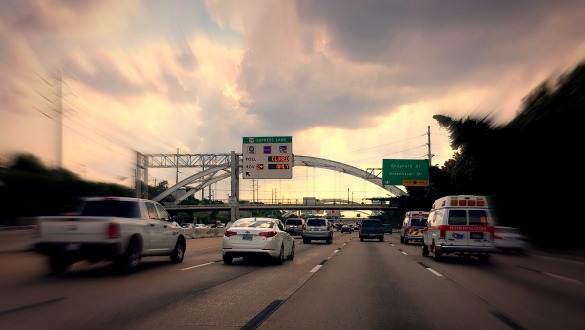 Traffic heading southbound on US 59/I 69 through Houston on Thursday, June 30, 2016. Photo: Michael Hagerty, Houston Public Media