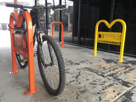 Bike racks were added at Montrose businesses following an earlier study funded by H-GAC