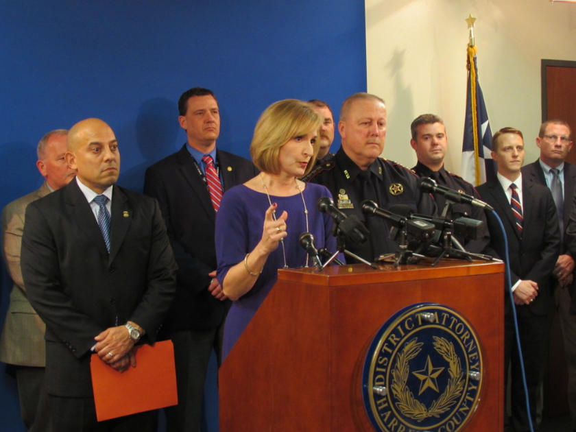 Harris County District Attorney Devon Anderson speaking at a 2015 news conference. 