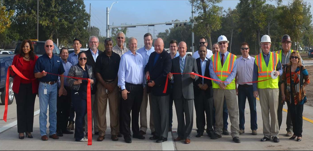 Fort Bend County officials cut the ribbon for the new Grand Parkway frontage road.
