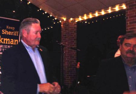 Ron Hickman delivered his concession speech around 10:30 p.m. at the north Houston event and wedding venue where he held his watch party.