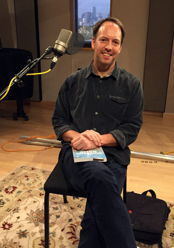 Writer Adam Holt in the Geary Studio