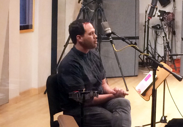 Author Joshua Foster in the Geary Performance Studio.