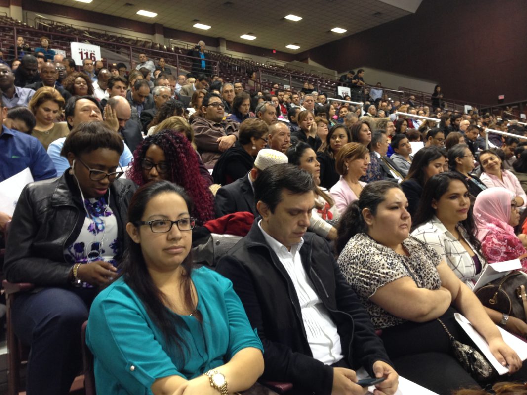 Hundreds of immigrants attended a citizenship ceremony held at the M.O. Campbell Educational Center, located in north Houston, on December 14th. They had different opinions about whether immigration rules and guidelines could become stricter under the Trump Administration.
