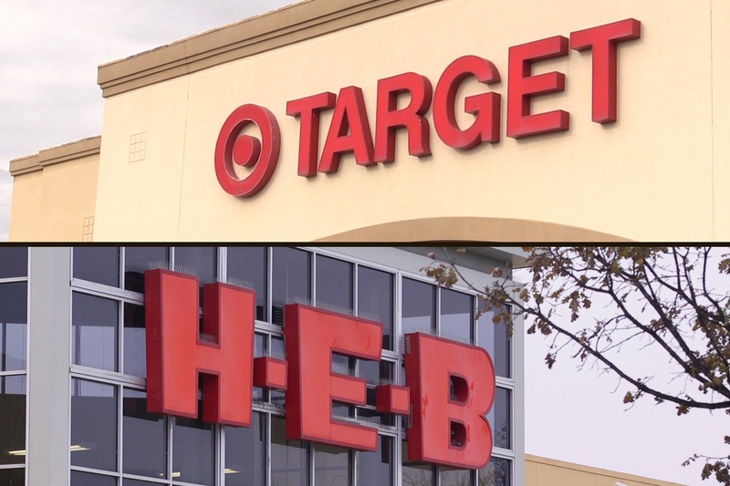 Target and HEB stores in Austin.