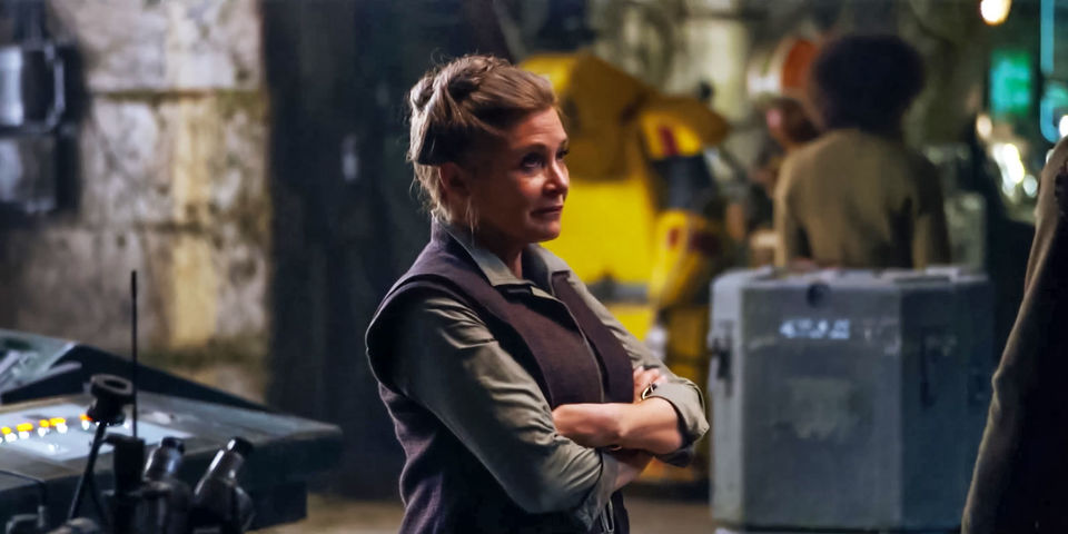 Carrie Fisher as General Leia Organa in 2015's The Force Awakens