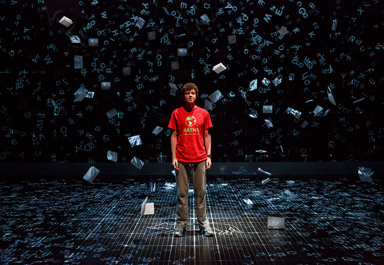 Actor Adam Langdon as Christopher Boone in the touring production of "The Curious Incident of the Dog in the Night-Time." (Photo: Joan Marcus, Courtesy Hobby Center for the Performing Arts)