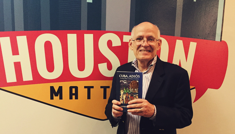 Houstonian Lorenzo Martinez is the author of "Cuba, Adios: A Young Man's Journey to Freedom," which tells the story of his escape from Cuba as a young man. (Photo: Edel Howlin, Houston Public Media)