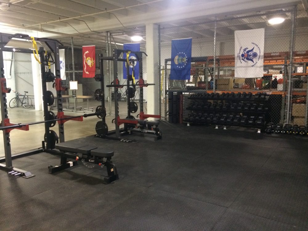The facility Combined Arms has in Houston includes a fitness room.