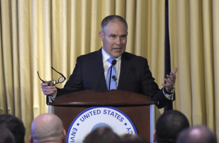 Scott Pruitt's comments on carbon dioxide come just over two weeks after he took the helm of the Environmental Protection Agency, the agency with the authority to regulate CO2 and other greenhouse gases as pollutants.