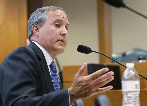 In this July 29, 2015, file photo, Texas Attorney General Ken Paxton.