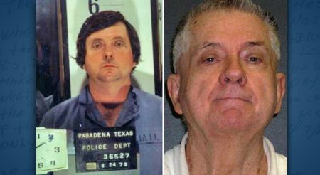 Edward Harold Bell in a 1978 booking photo and a more recent TDCJ mugshot.