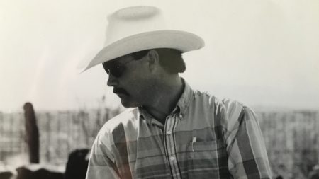 Lanny Copeland, seen during his cattle ranching career, says he was lucky to find his way into the booming Texas wind industry when he did.