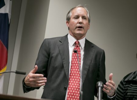 Texas Attorney General Ken Paxton during a January news conference