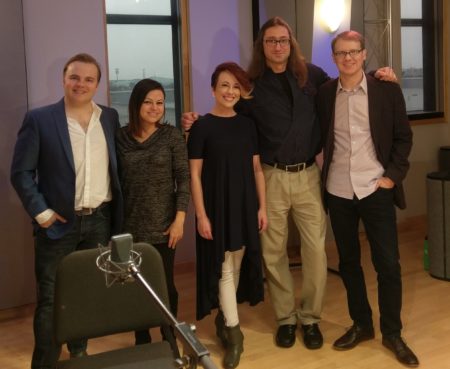 The Apollo Chamber Players and composer Christopher Walczak in the Geary Performance Studio in January.