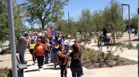 May Day march on May 1st, 2017 in Houston downtown  asked for immigration relief.