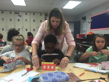 Stacey Ward teaches math and science to fifth graders at Timbers Elementary. She hopes state Rep. Dan Huberty's bill to update some parts of Texas' school finance system passes.