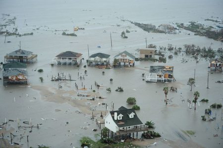 Flooding in Galveston during Hurricane Ike in 2008.