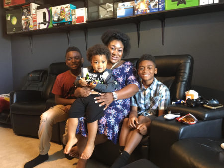 Jessica Chester and her children, from left, Ivory, Kameron and Skylar.