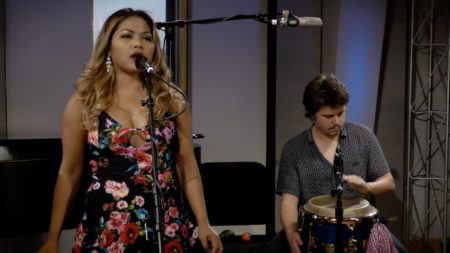 Dengue Fever performs in the Geary Studio