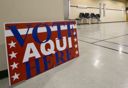 Voting precinct at the Parker Lane United Methodist Church in Austin, Texas