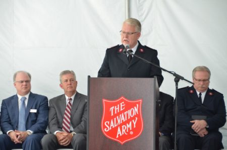 Matt Crews, Conroe Corps Advisory Council Chair; Craig Doyal, Montgomery County Judge; Major Richard McConniel, Texas Divisional Secretary for Business and Lt. Colonel Ronnie Raymer, Texas Divisional Commander, attended a ribbon cutting and dedication ceremony of the new shelter back in May.