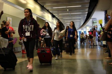 For most students in the EMERGE college advising program, this summer's college tour outside of Texas marks the first time they've been outside Texas or on an airplane.