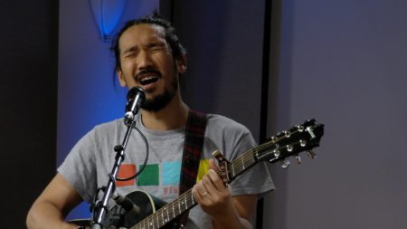 Alex Hwang of Run River North performs in the Geary Studio