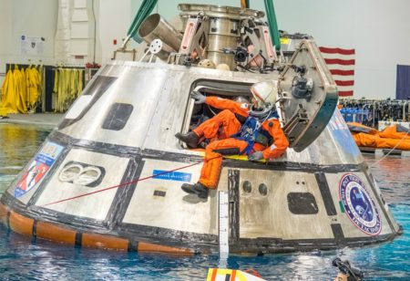 NASA Orion Splashdown Crew Egress