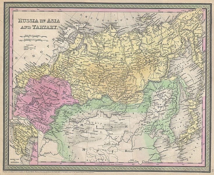 Map of Russia dating from 1853