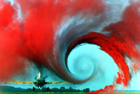 Turbulence in the tip vortex from an airplane wing. Studies of the critical point beyond which a system creates turbulence were important for chaos theory, analyzed for example by the Soviet physicist Lev Landau, who developed the Landau-Hopf theory of turbulence.