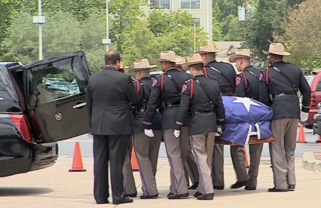 Former Texas Governor Mark White's funeral in Houston, August 9th, 2017.