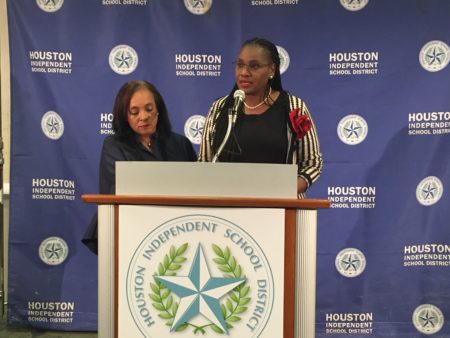 HISD Board President Wanda Adams and Trustee Rhonda Skillern-Jones said that they will not close schools despite the risk of a state takeover.
