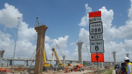 Ramps under construction on 288 toll road at 610 Loop.