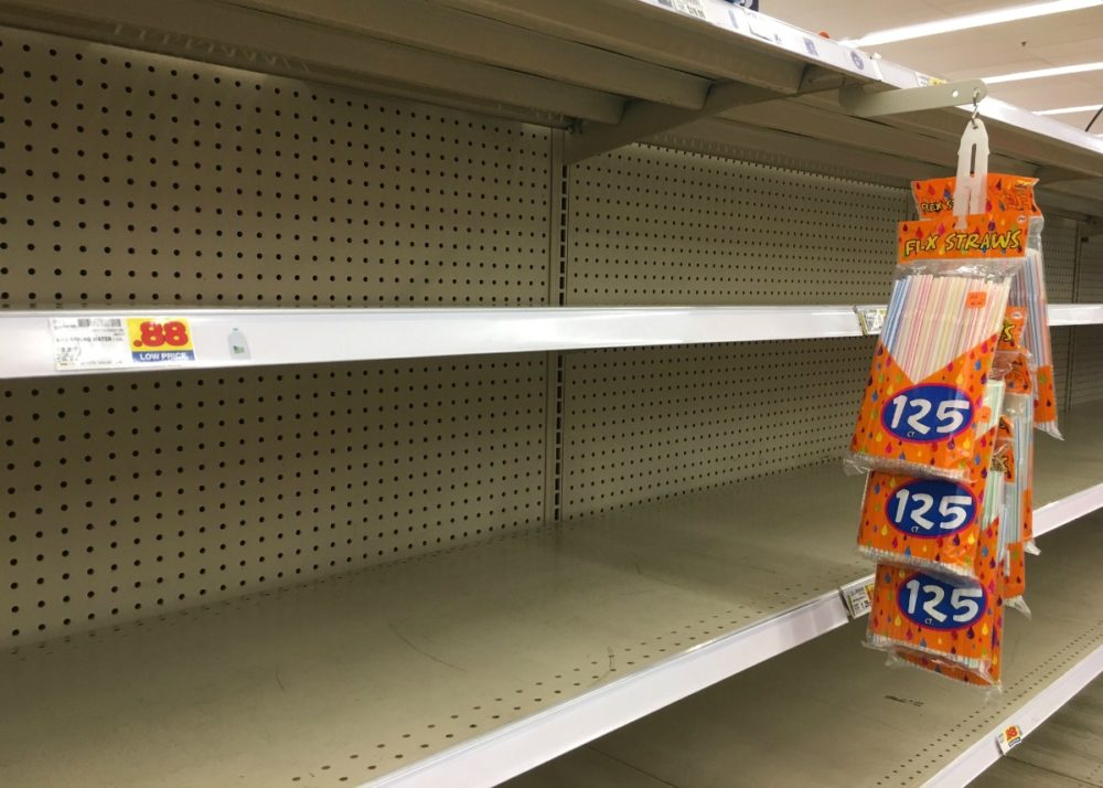 Empty Shelves at the Grocery Store