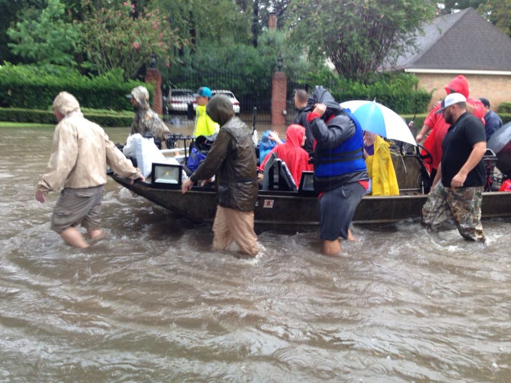 A rescue done by volunteers at the Lakewood Forest subdivision, located in northwest Houston, on Aug. 28, 2017.