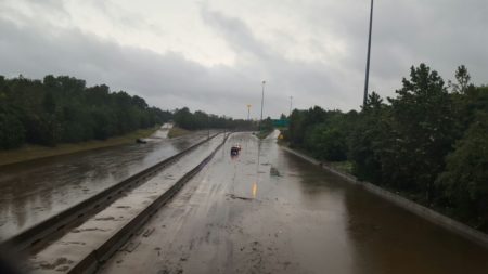 45 facing north at N Main, in Houston, on Aug. 29, 2017