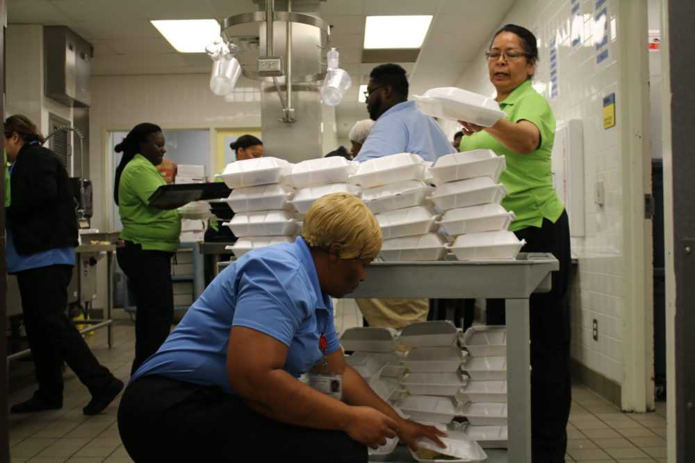 Shadydale Elementary's cafeteria has been serving a couple thousand meals a day since Sunday.