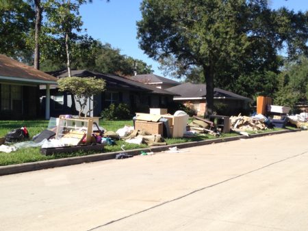 The debris and discarded items and materials that homeowners are placing on the curb are one of the factors City workers who are doing the assessments are paying attention to.
