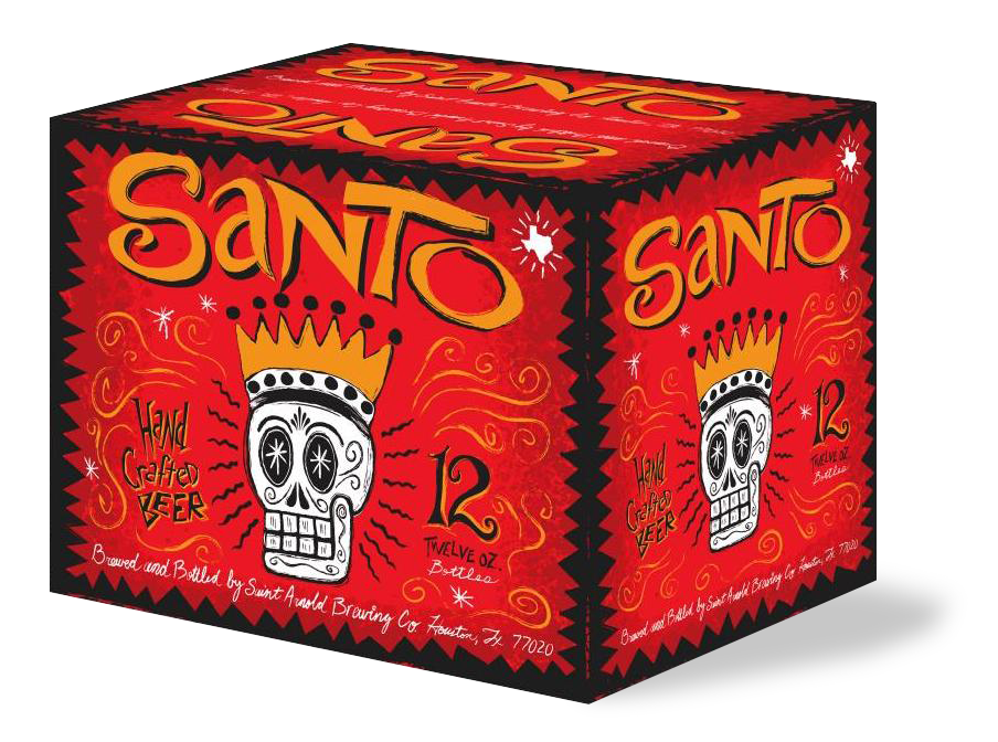 A 12-Pack of St. Arnold's Santo Beer.