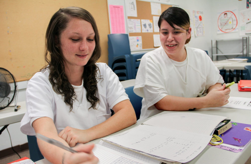 Alexandria Carroll and Stephanie Garcia are inmates working to finish the credits they need to earn high school diplomas.