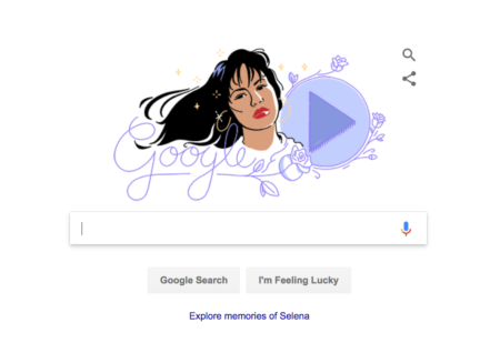 Google's Selena tribute doodle.