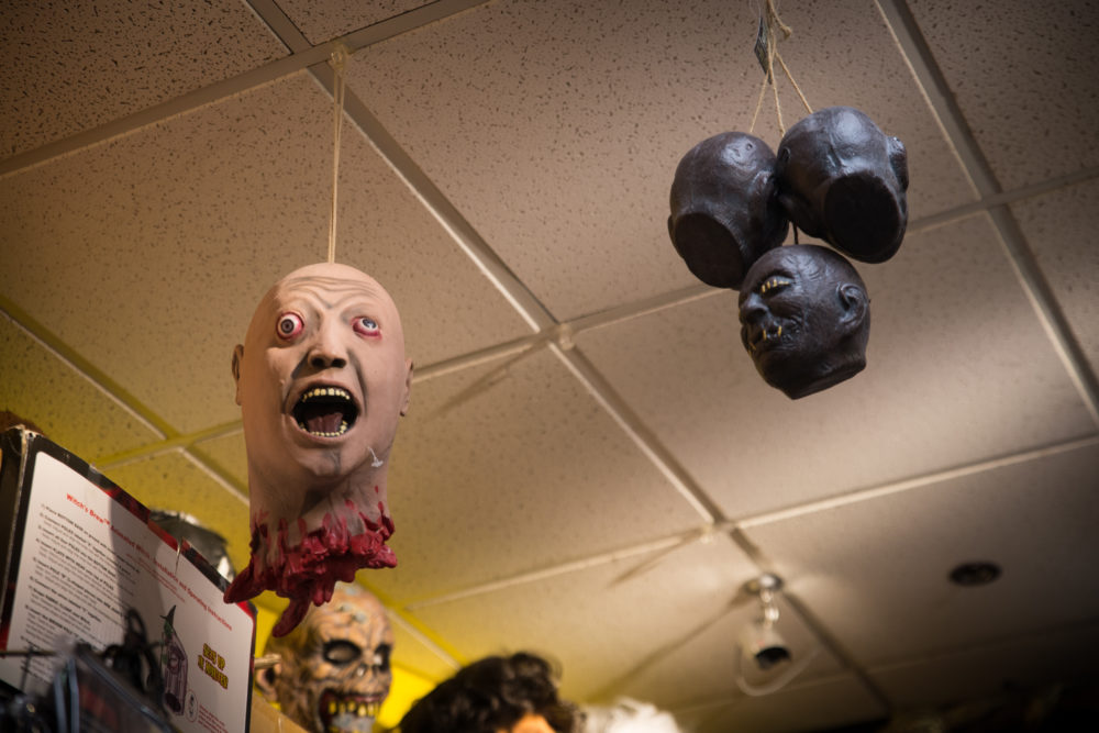 A selection of horror masks at Total Fright in Crystal City, Va.
