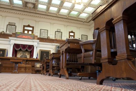 The chamber of the Texas House.
