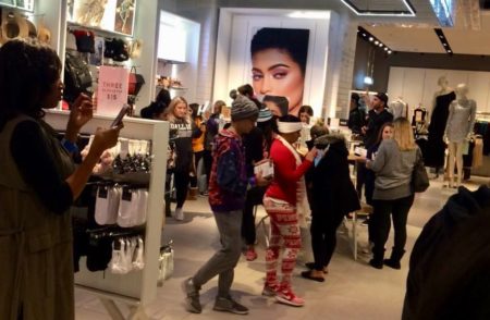 Kylie Cosmetics has a pop-up shop inside TOPSHOP in the Galleria.