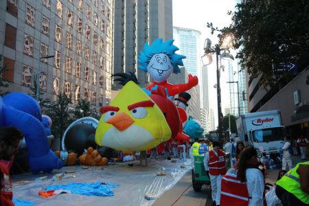 As usual, last year's Thanksgiving parade displayed giant and colorful floats that marched through downtown Houston.